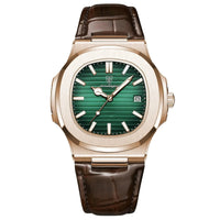 Leather Rose Gold Green