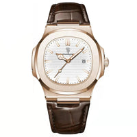 Leather Rose Gold White