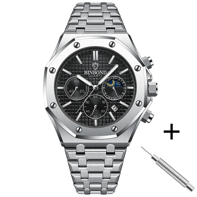 BINBOND® Luxury Luminous Stainless Steel Watch