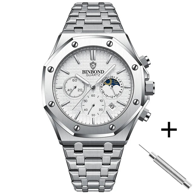 BINBOND® Luxury Luminous Stainless Steel Watch