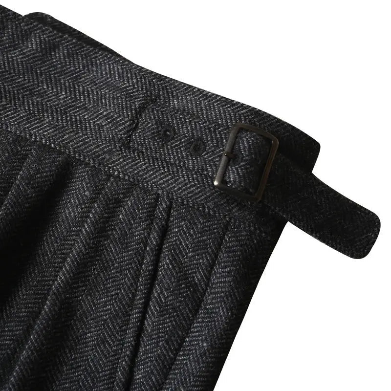 HENRY MONT® Herringbone Suit Pants