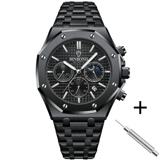 BINBOND® Luxury Luminous Stainless Steel Watch