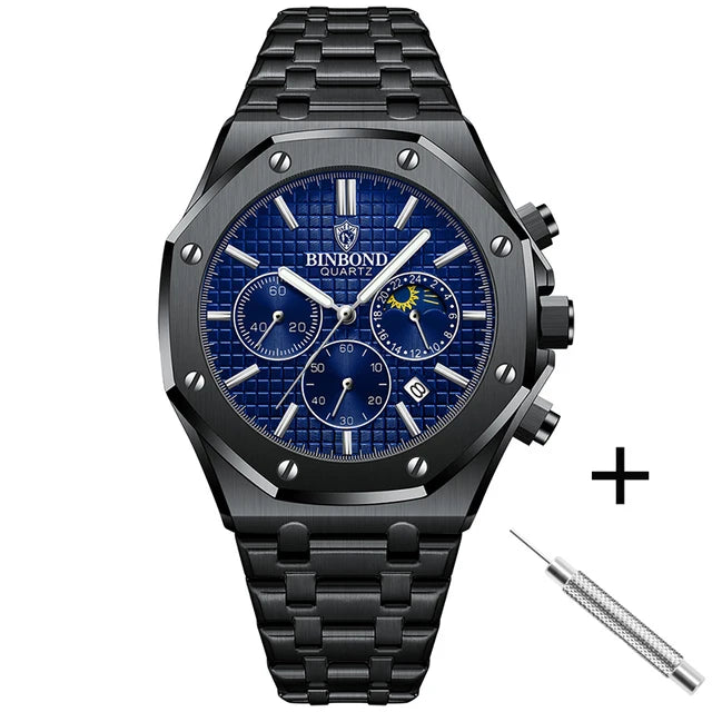 BINBOND® Luxury Luminous Stainless Steel Watch